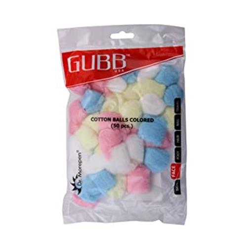 GUBB COTTON BALLS COLOURED 50PCS